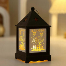 (color03) Ramadan Eid Mubarak LED Light Muslim Lantern Lamp Ornament Party Hanging Decor~