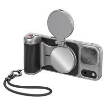 TELESIN Magnetic Phone Camera Grip for 17 Pro Max, with Selfie Light+ UV Filters, Cooling Graphene Case - Handle Grip