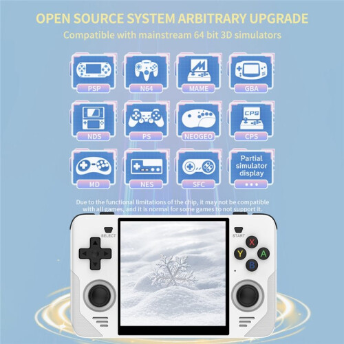 RGB30 Retro Handheld Game Console 4 Inch IPS Screen Built-in WIFI Open-Source Game Pad Support Multiple Emulator White 2