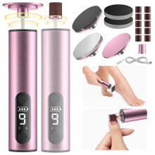 Výkonný elektrický pilník na nohy, brúska na nohy a pilník na nechty s LED obrazovkou, profesionálna sada na pedikúru na mozole
