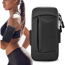 1 brazalete deportivo ligero e impermeable para teléfono – Compatible con teléfonos de hasta 7 pulgadas – Para gimnasio, correr y ca