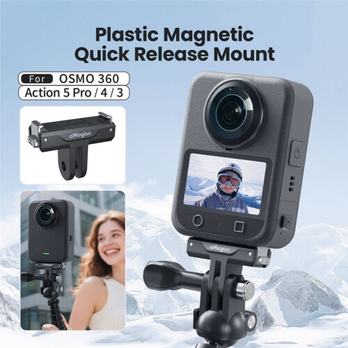 AMAGISN Quick Release Magnetic Adapter for  Osmo 360 Action 5 PRO / 4 / 3 Camera Foldable Quick-Release Plate Accessories 1