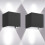 12W LED Indoor Wall Light, 2 Pack, IP65 Waterproof Outdoor Wall Light, Adjustable Beam Angle, 6000K Cool White (Black) 1