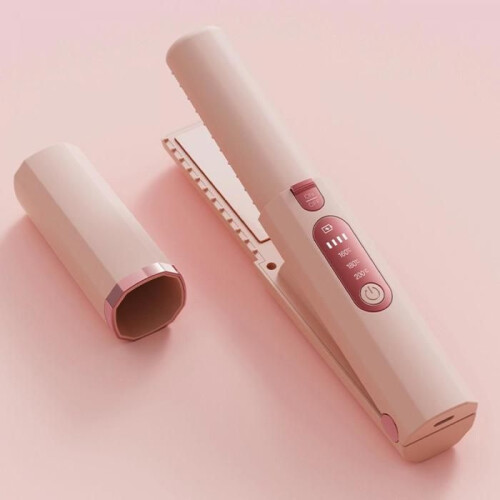 Μίνι Φορητό Ασύρματο Ισιωτικό Μαλλιών 2 σε 1 & Ιονικό Μπούκλα Μαλλιών με Επα