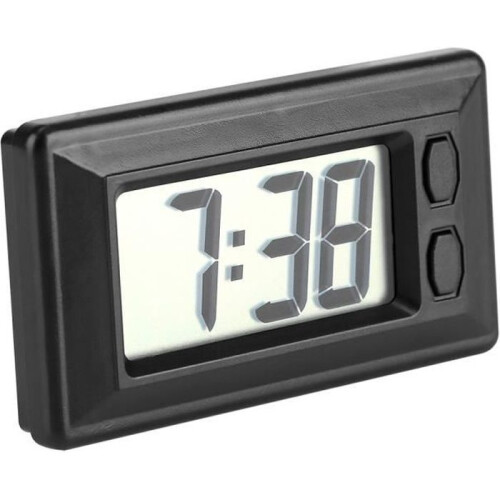 Orologio digitale - OHL - LCD - Visualizzazione di ora e data - Montaggio su cruscotto - Nero