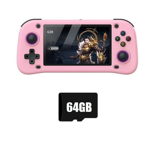 G28 Retro Handheld Video Game Console 64GB 4.3 Inch HD Screen Linux Game Player Supports 20+ Emulators