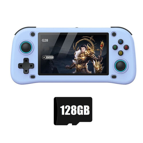 G28 Retro Handheld Video Game Console 128G 4.3 Inch HD Screen Linux Game Player Supports 20+ Emulators
