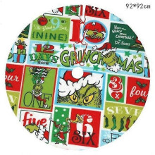 (E) Christmas Tree Skirt Digital Printing Xmas Tree Decoration Tree Skirt Mat Merry Christma Decor For Home Happy New Year 2023 Noel