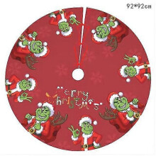 (C) Christmas Tree Skirt Digital Printing Xmas Tree Decoration Tree Skirt Mat Merry Christma Decor For Home Happy New Year 2023 Noel