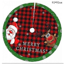 (G) Christmas Tree Skirt Digital Printing Xmas Tree Decoration Tree Skirt Mat Merry Christma Decor For Home Happy New Year 2023 Noel
