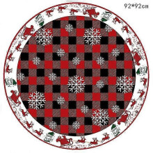(D) Christmas Tree Skirt Digital Printing Xmas Tree Decoration Tree Skirt Mat Merry Christma Decor For Home Happy New Year 2023 Noel