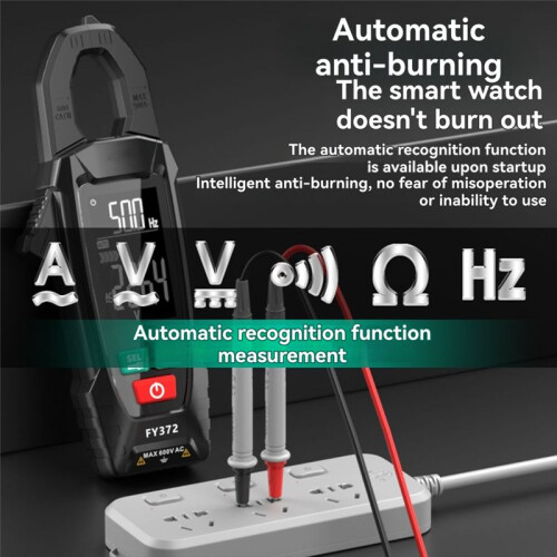 Digital Clamp Meter 9999 Counts True RMS AC/ Current 200A NCV Voltage Tester Frequency Resistance Electrician Tool 2