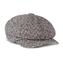 (FREE SIZE, Coffee) EVAGO Unisex Newsboy Caps Cotton Flat Hats Herringbone Ivy Cap Golf Adjustable Driving hat