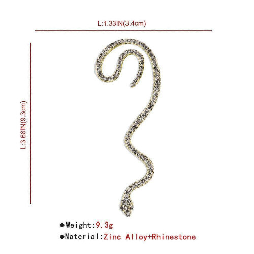 Simple Retro Earrings Snake-shaped Personalized Earrings Without Pierced Ears 2pcs 2