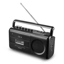 Portable Cassette Tape Player Recorder,Boombox AM/FM Radio Stereo and MP3 Player Recorder for Voice Recording US Plug