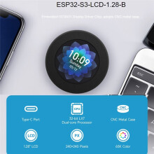 ESP32-S3 Development Board 32-Bit LX7 Dual-Core Processor with 1.28inch IPS Round LCD Display Supports WiFi/
