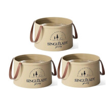 (6.8L 3PCS) Toselfwith Individualt Collapsible Travel Basin,Portable Foldable Bucket