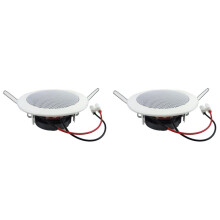2X Bathroom 3Inch 8Ohm 6W Passive Ceiling Speaker Metal in-Ceiling Speaker Sound Quality Background Music System