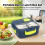 (Blue) Microwave Safe Plastic Lunch Box for Office & School 5