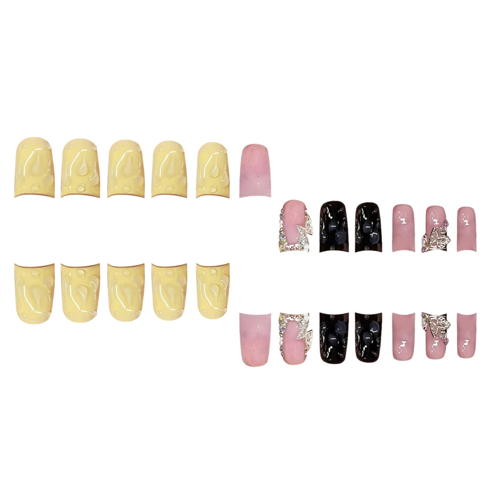 Hue-Grain Resin Duck Nails - Easy Apply For Manicure Lovers