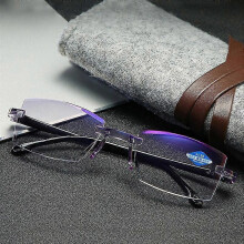 (glasses power - Smart Zoom) EVAGO Sapphire High Hardness Anti Eye Strain Fashion Blue Light Blocking Glasses Reading Glasses For Men