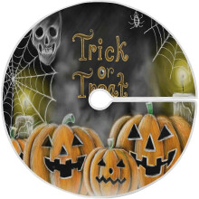 Happy Halloween Heilwiy Christmas Tree Skirt 36 Inch Pumpkin Skull Xmas Tree Skirts Tree Mat Xmas Decorations Tree