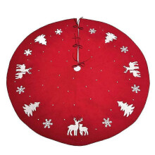 3d Knit Tree Skirt 48 Inch, Chunky Knitted Tree Collar for Country Rustic Christmas Decorations