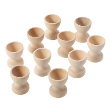 12pcs Wooden Egg Holder Household Kitchen Eggs Holding Cups Tabletop Refrigerator Egg Tray Container Wood Storage Holders(wooden Egg Tray)