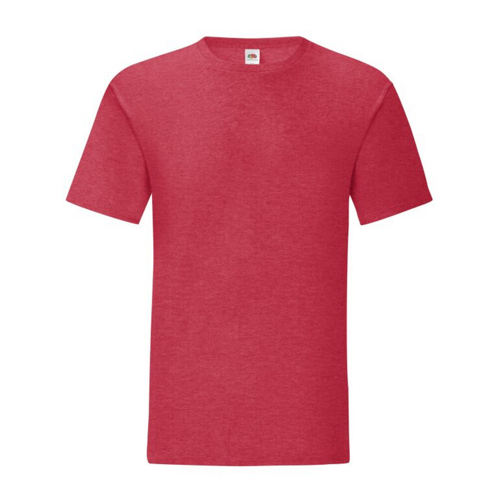 Fruit Of The Loom (L, Red Heather) Mens Iconic 150 T-Shirt