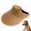 (Coffee) Women\'s Foldable Straw Sun Hat for Beach Travel 6