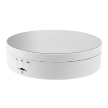 360 Degree Round Rotating Turntable Display Stand Photography Accessories Studio Photo Background Stand New(White)