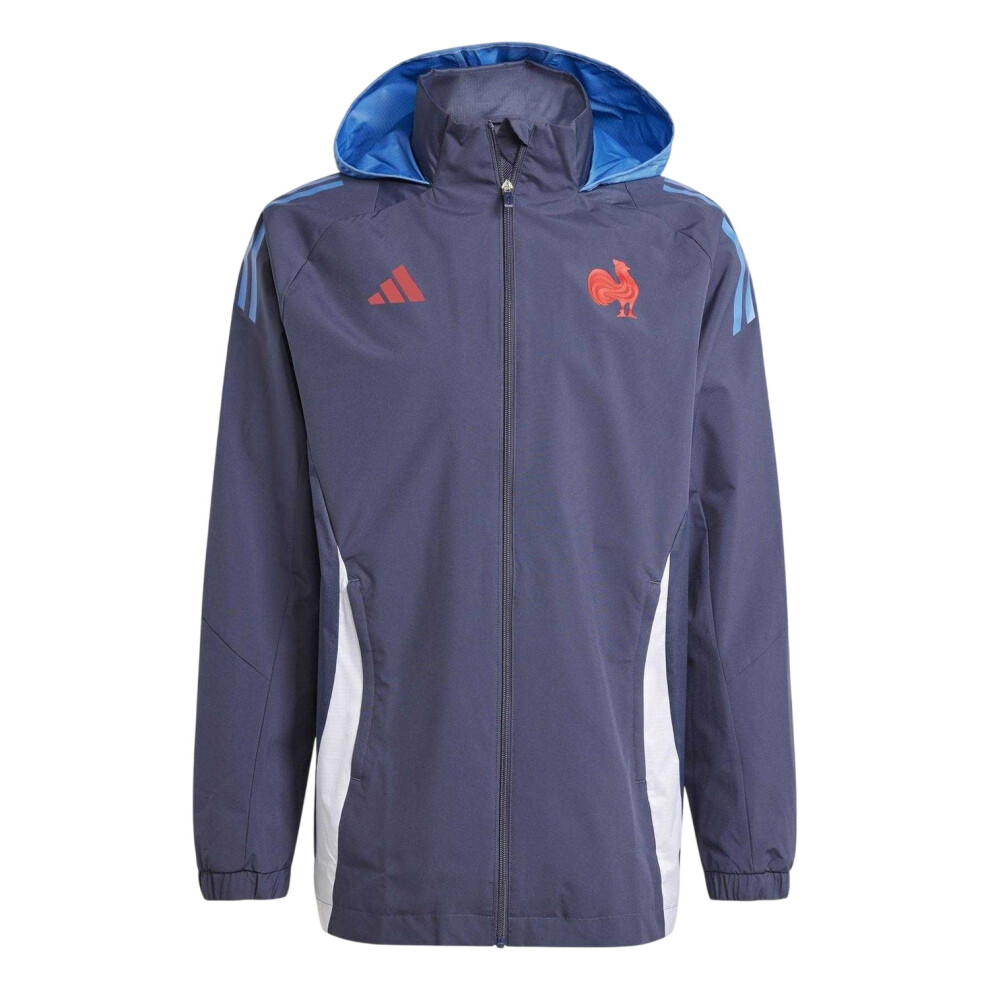 Adidas (Xxl, Shadow Blue) Mens France Rugby Anorak