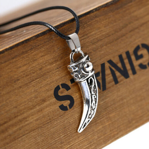 Wolf Tooth Pendant Necklace for Men 2