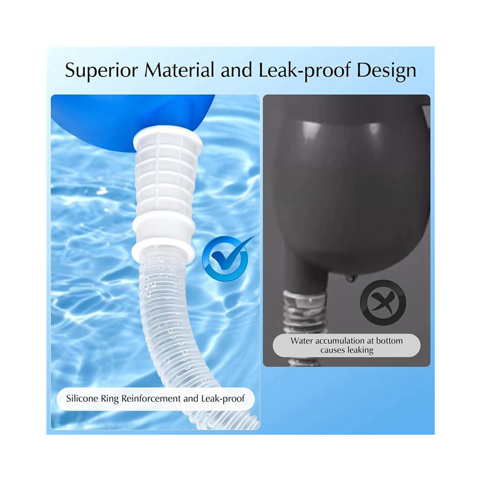 2X Portable Urinals for Men, Urinal Bottle Spill Proof with Soft Funnel & Long Hose, for Seniors Wheelchair Car