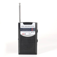Portable Radio AM/FM Dual Band Retro World Receiver with Telescopic Antenna Ideal for Outdoor Emergency Use