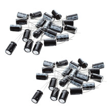 40 Pcs 1000UF 25V 105C Radial Electrolytic Capacitors Black 10X17mm