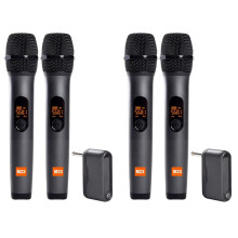 2X Nowy Uniwersalny Mikrofon Domowy Mikrofon do Karaoke Mikrofon Bezprzewodowy USB Transmisja na Żywo Radio Cyfrowy Mikrofon z Wyświetlaczem