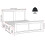 Seconique Bordeaux 4'6" High End Bed - Ivory 7