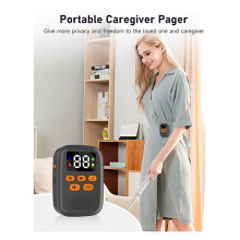 3X Wireless Caregiver Call Button,Caregiver Pager Elderly Monitoring with Vibration, Alert Button for Seniors
