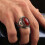 (10) Retro Personality Winding Agate Stone Ring Simple Accessories 3