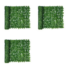 3X Artificial Leaf Privacy Fence Roll Wall Landscaping Fence Privacy Fence Screen Outdoor Garden Backyard Balcony Fence