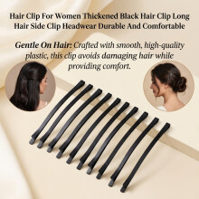 (Large) Women\'s Thick Black Hair Clip - Comfort & Style