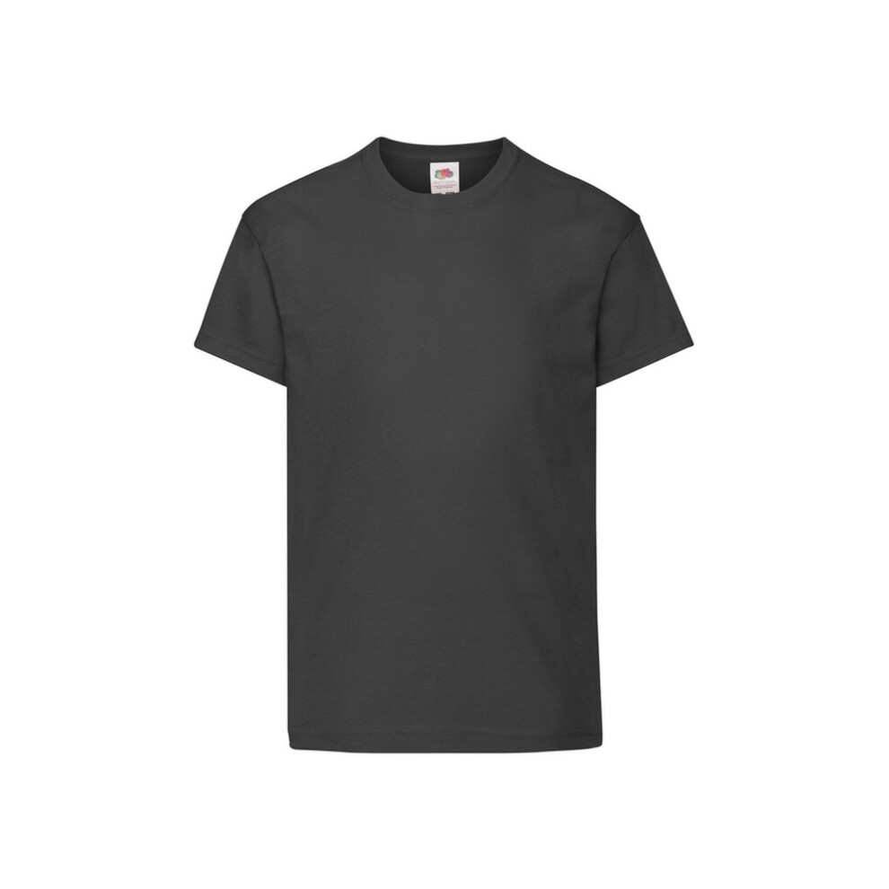 Fruit Of The Loom (5-6 Years, Black) Childrens/Kids Original T-Shirt