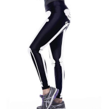 (S, WKYK1087) Women's High-Waisted Leggings with Christmas Print Soft Ugly Athletic Stretchy Fashion Pants for Parties