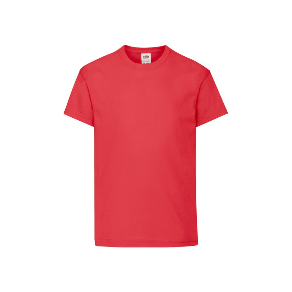 Fruit Of The Loom (5-6 Years, Red) Childrens/Kids Original T-Shirt