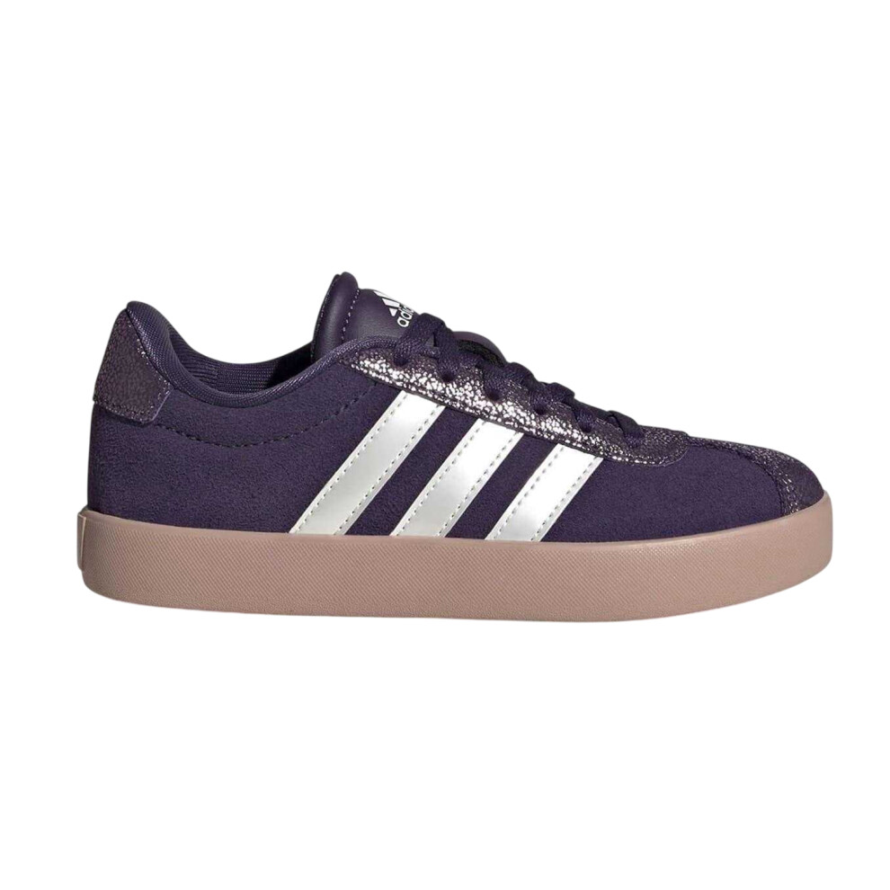 Adidas (5.5 Uk, Plum) Childrens/Kids Vl Court 3.0 Leather Trainers
