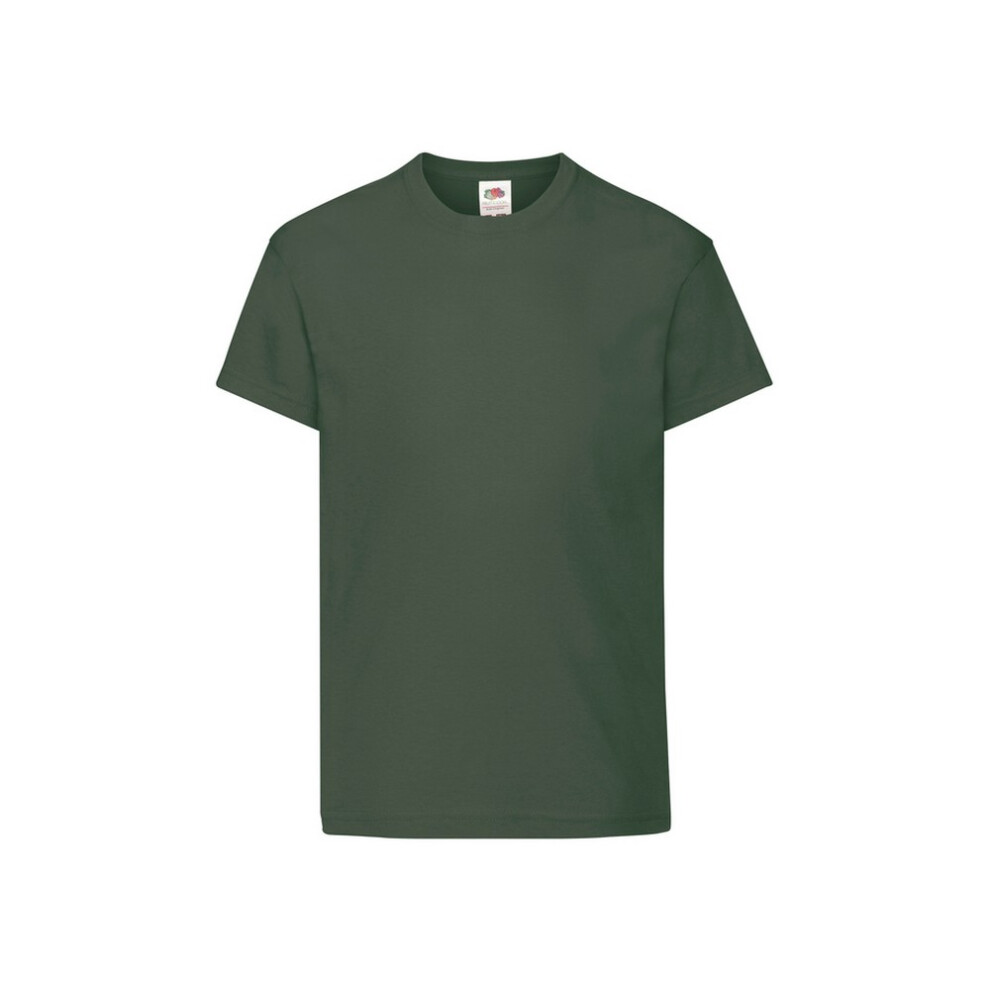 Fruit Of The Loom (12-13 Years, Bottle Green) Childrens/Kids Original T-Shirt