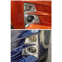 Car Front Foglight Cover Frame Trim Sticker for D-MAX 2021 2022 Car Styling Fog Lamp Frame ABS Chrome