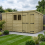13 x 9 Pent Shed Tanalised (Double Door, With Windows) 1