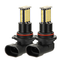 2Pcs 9006 LED Fog Light Bulbs DRL 3200 Lumens Super Bright 84-SMD 12V 24V 9006/HB4 LED Bulbs Replacement for Cars, Trucks, 3000K Gold Light
